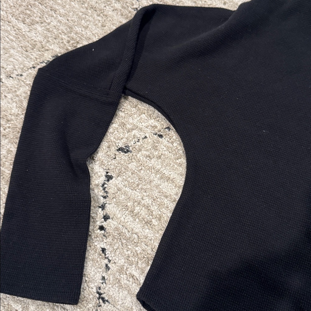 Free people off shoulder waffle knit shirt size XS - Picture 2 of 4
